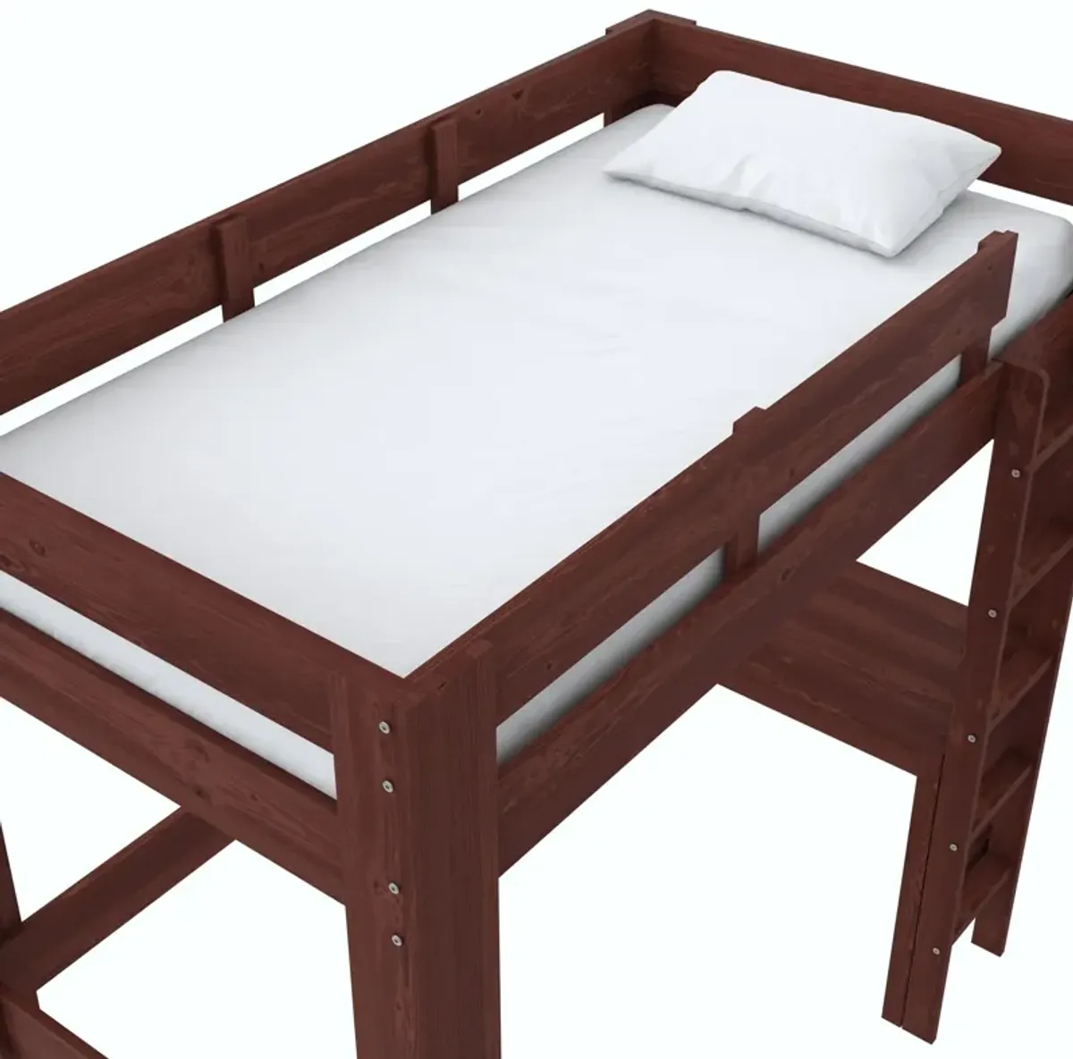 Davian Wood Loft Bed with Desk