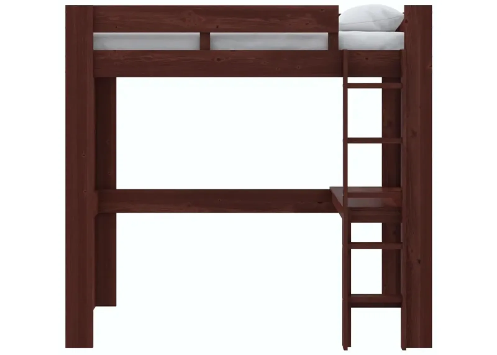 Davian Wood Loft Bed with Desk