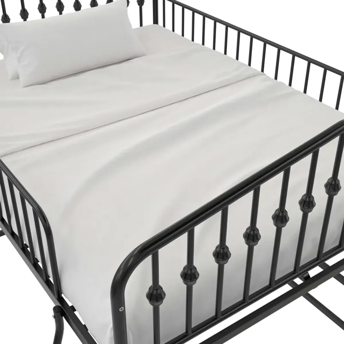 Novogratz Bushwick Metal Twin Loft Bed, Black