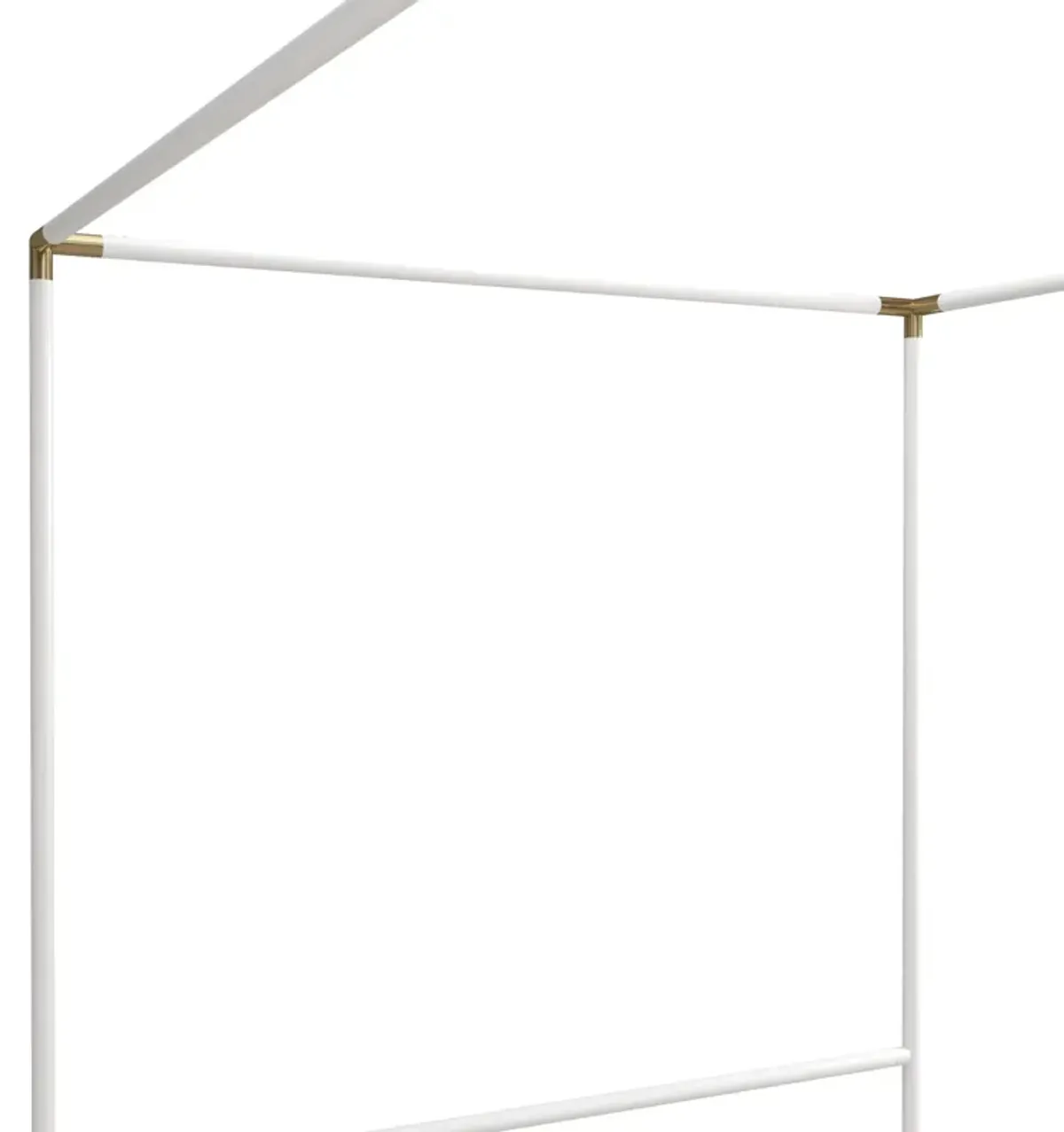 Celeste Canopy Metal Bed with Gold Accents