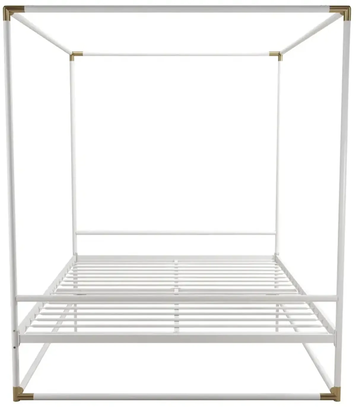 Celeste Canopy Metal Bed with Gold Accents