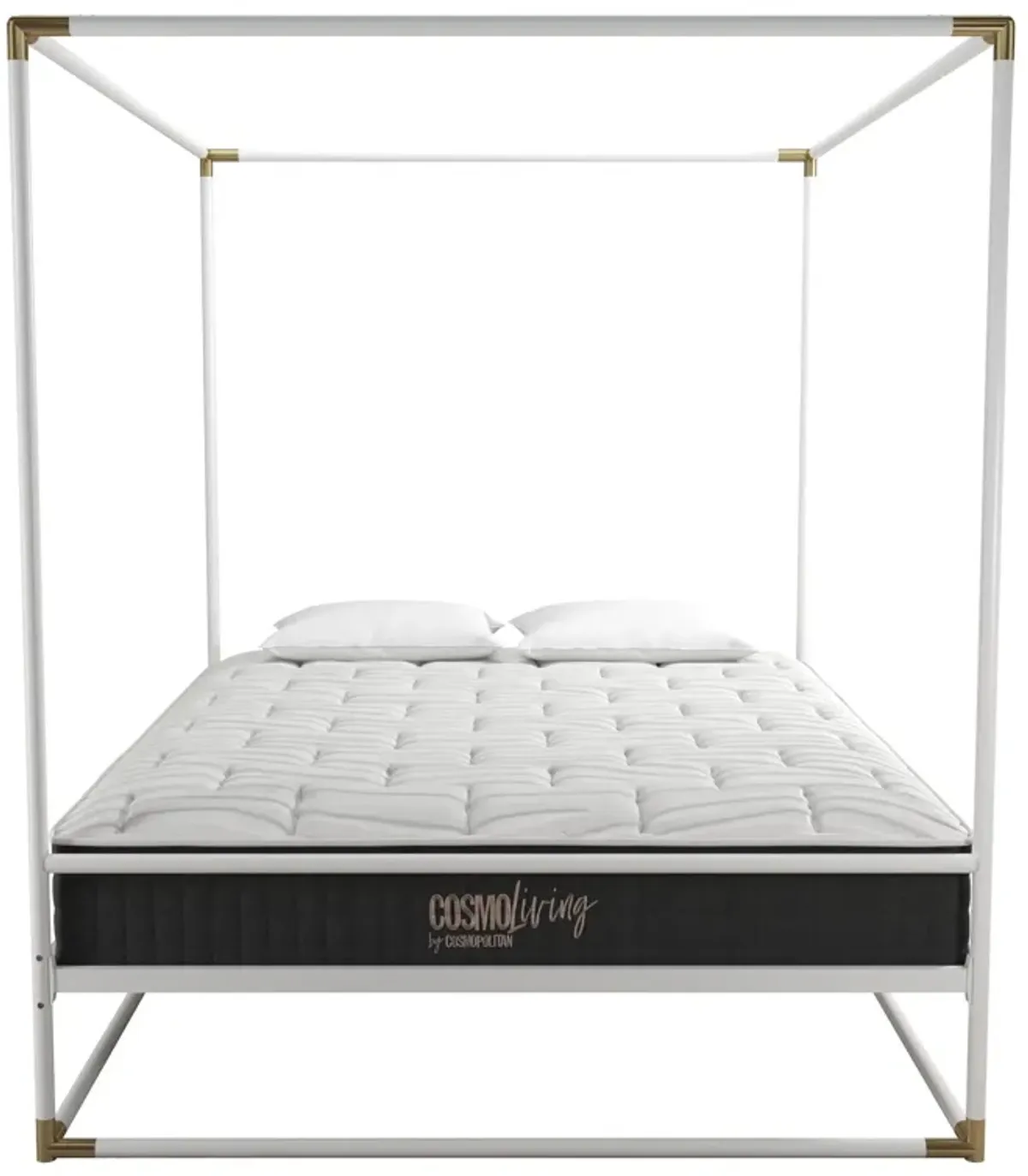 Celeste Canopy Metal Bed with Gold Accents