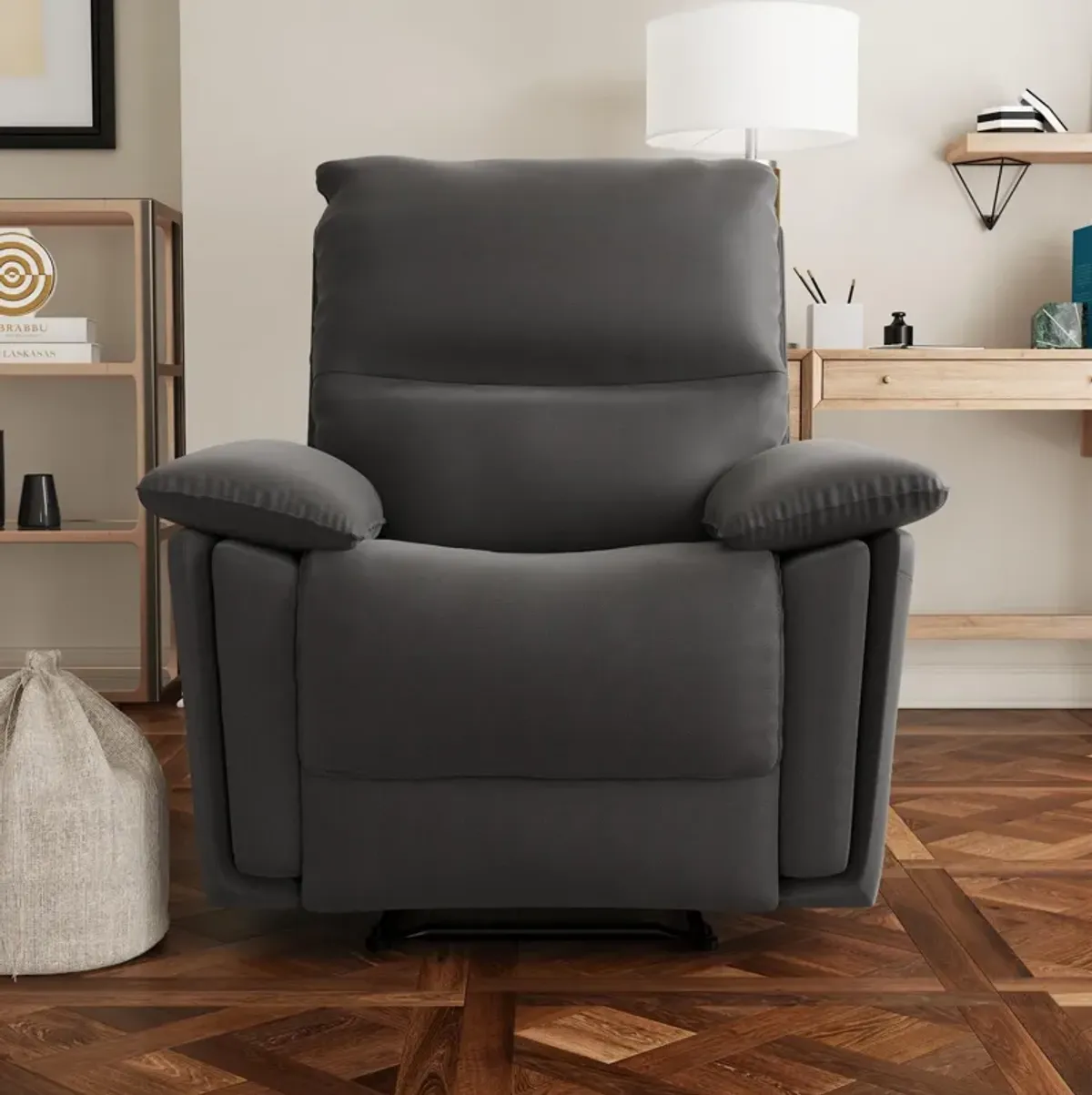 Labatte Faux Leather Recliner with Dual USB Port