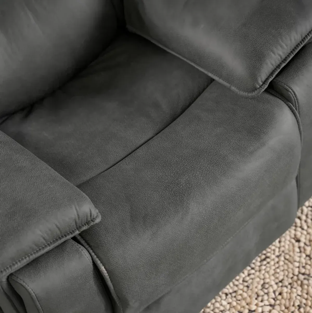 Labatte Faux Leather Recliner with Dual USB Port