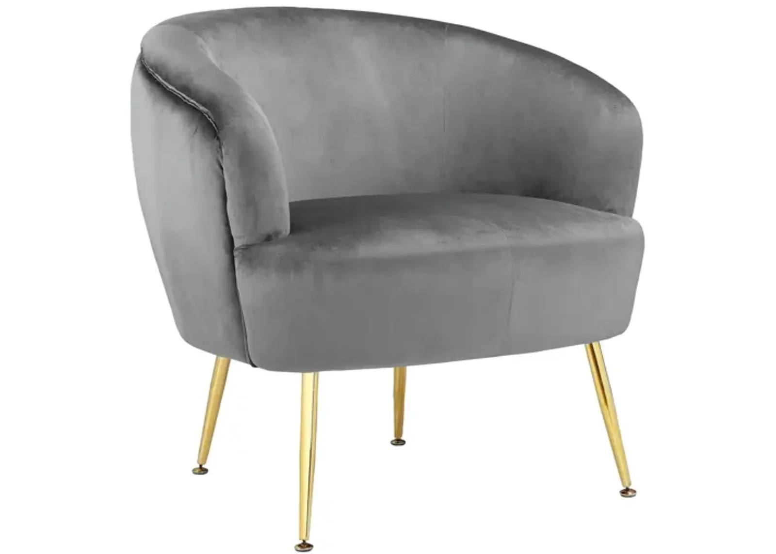 Kara Teddy Soft Accent Chair with Gold Legs