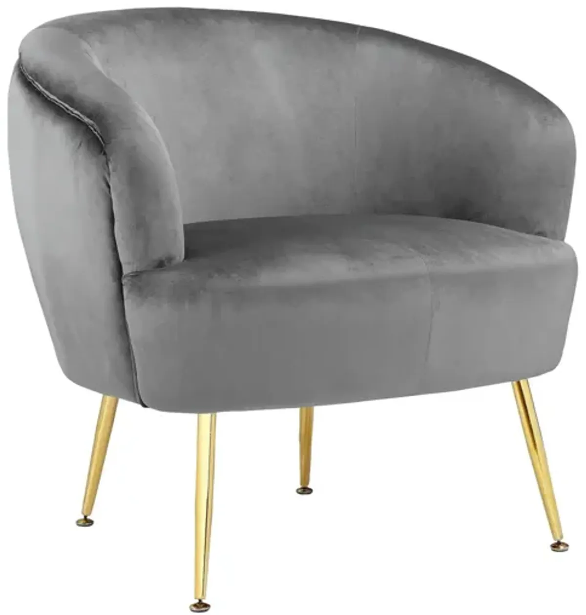 Kara Teddy Soft Accent Chair with Gold Legs