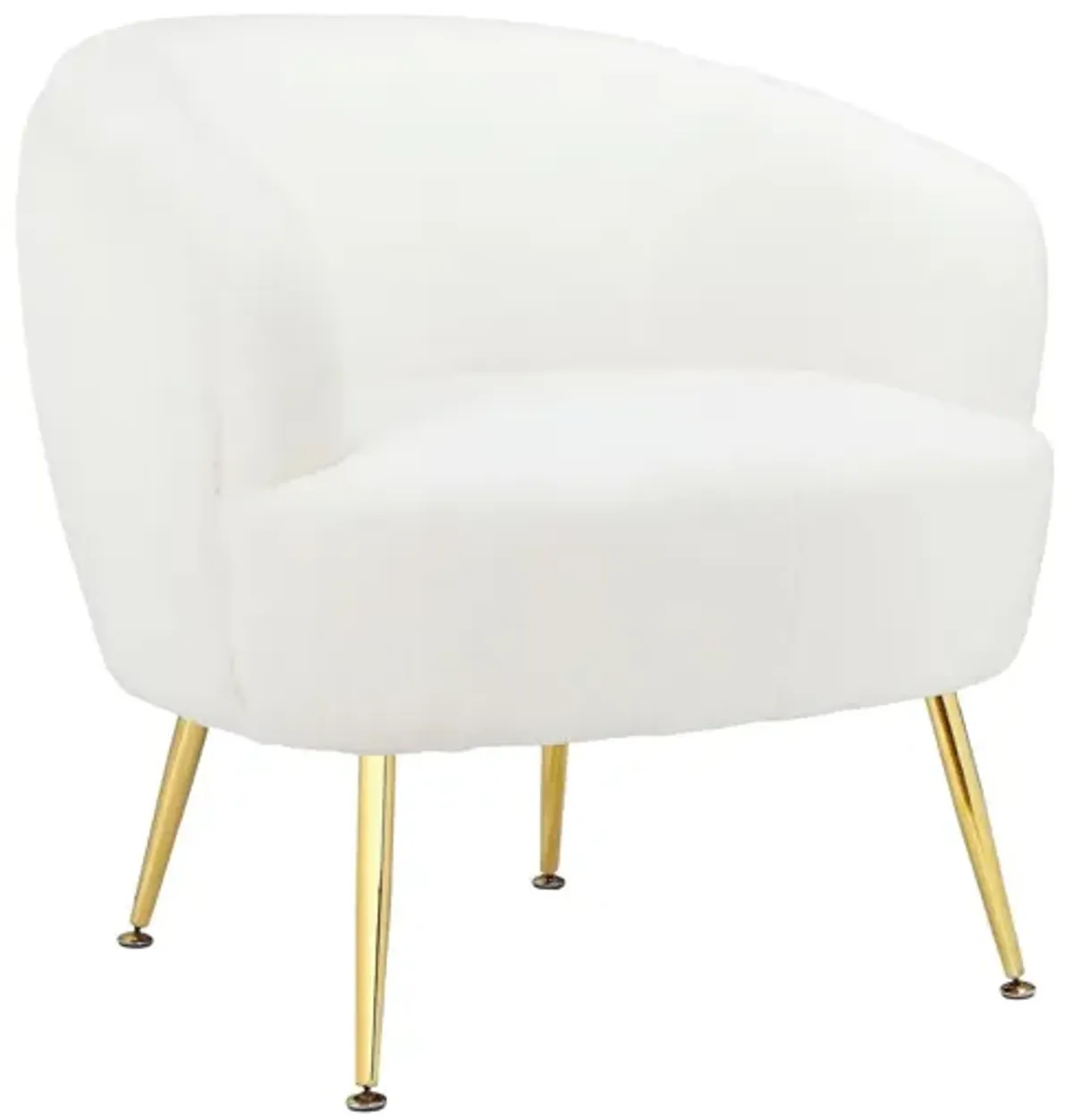 Kara Teddy Soft Accent Chair with Gold Legs