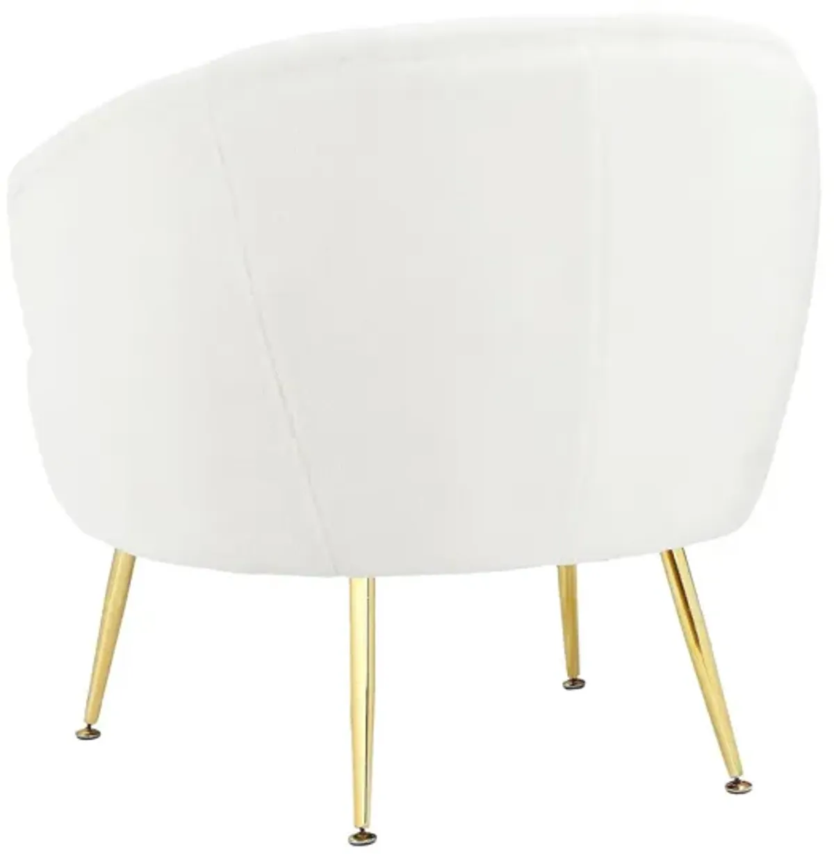 Kara Teddy Soft Accent Chair with Gold Legs