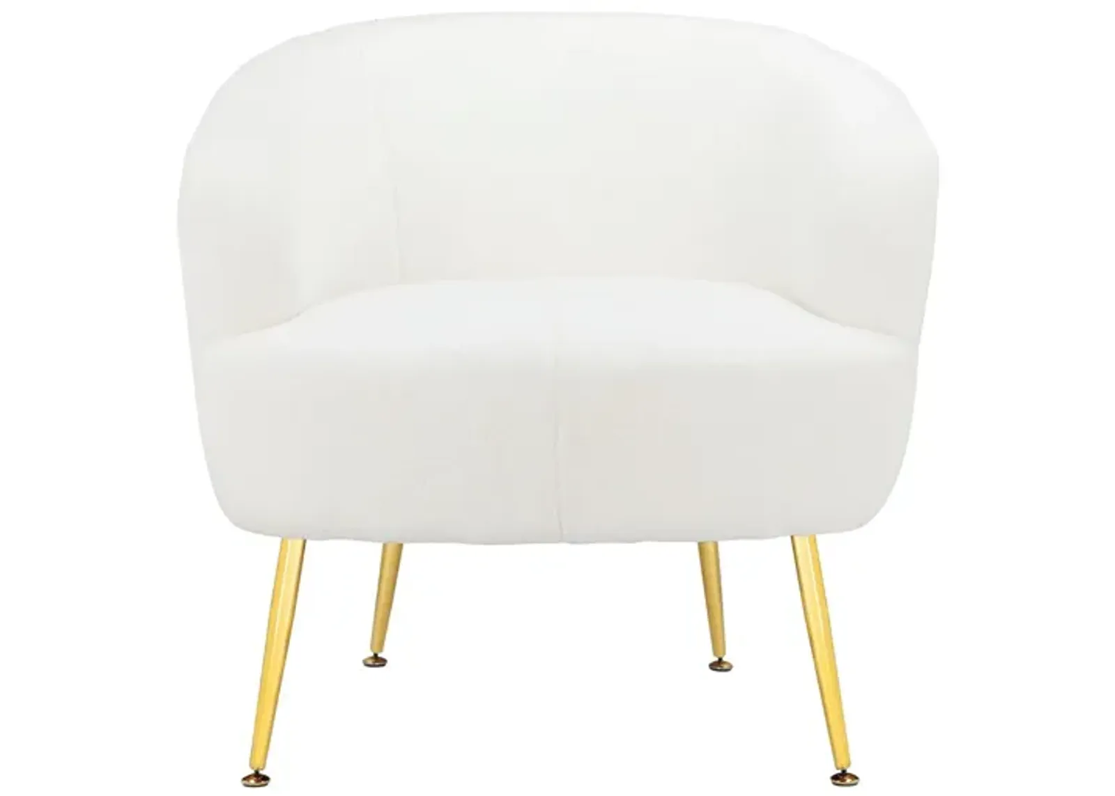 Kara Teddy Soft Accent Chair with Gold Legs