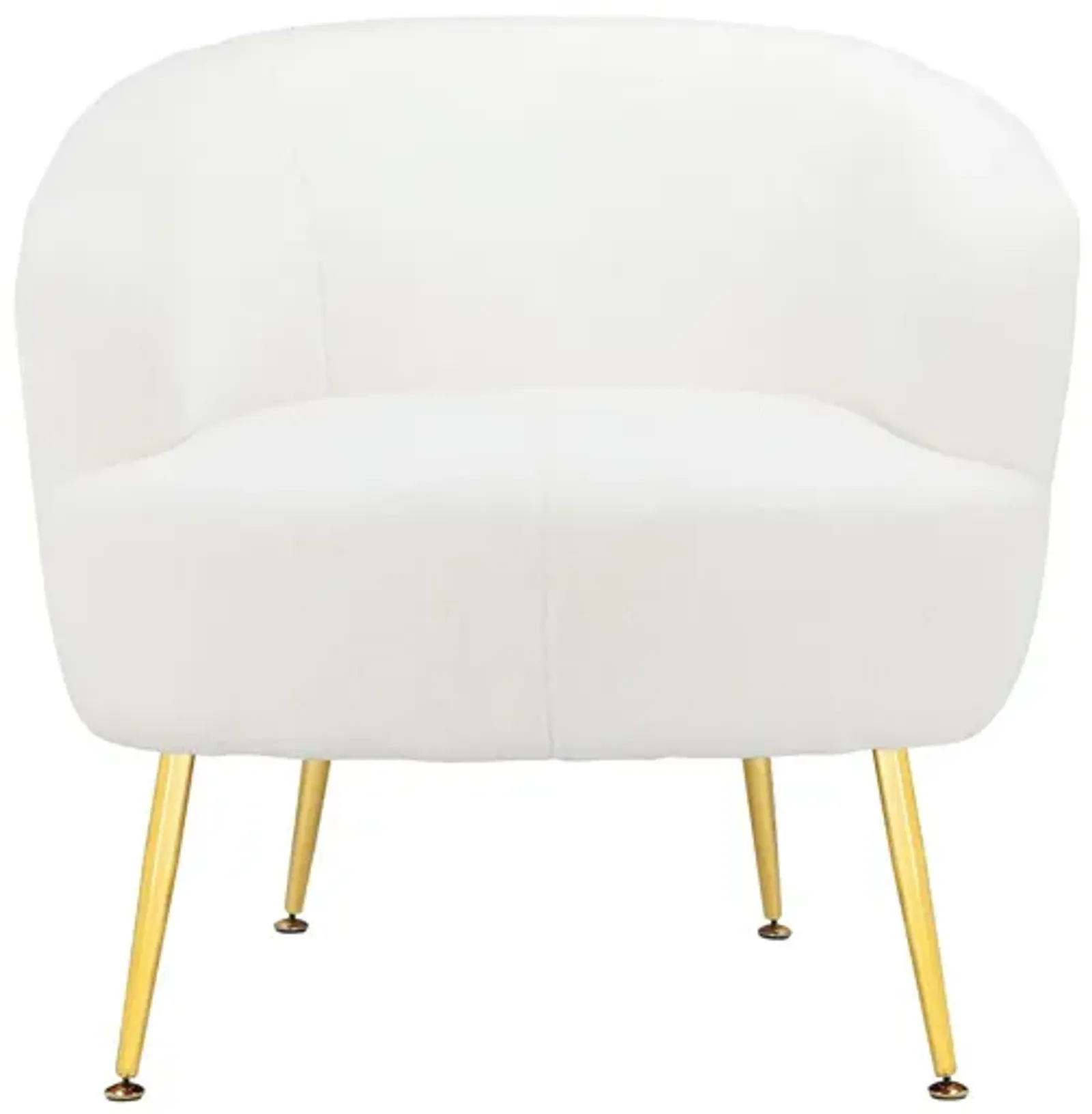 Kara Teddy Soft Accent Chair with Gold Legs