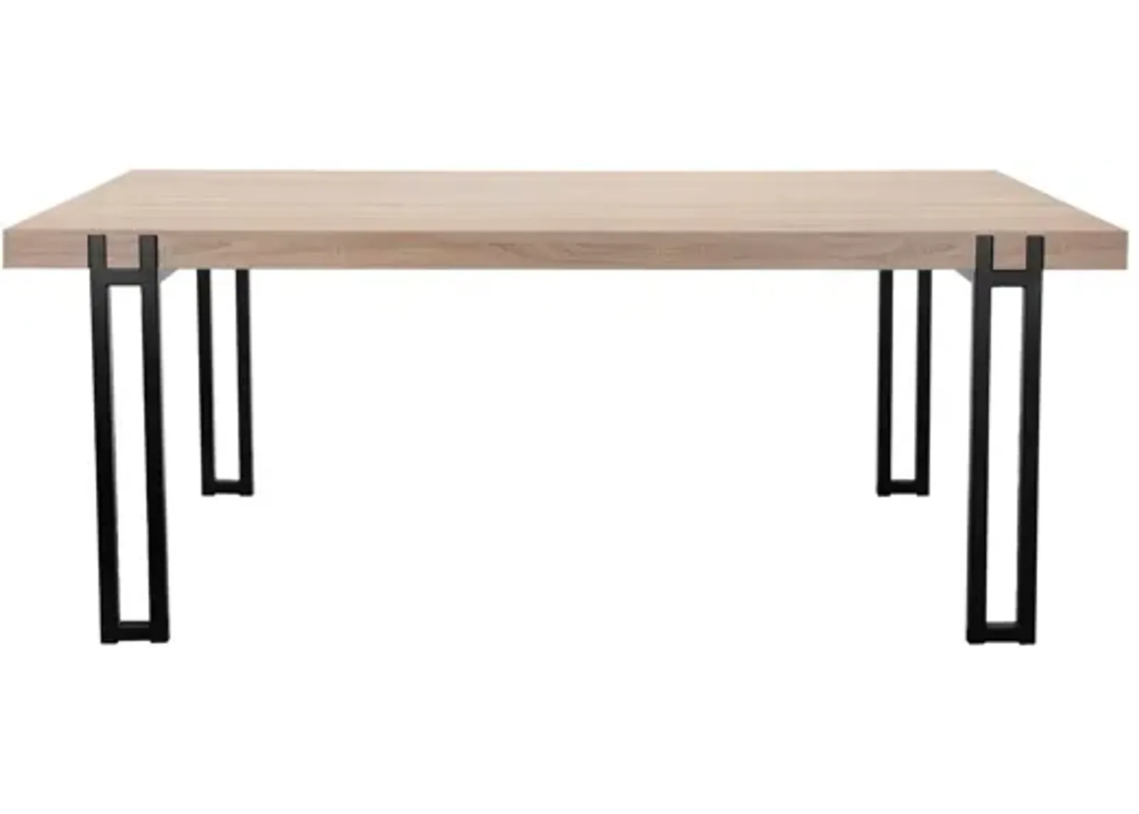 Kent Rustic Dining Table with Black Metal Legs