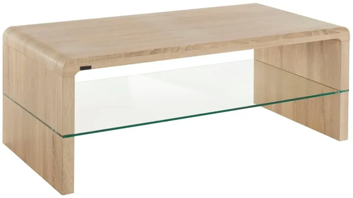 Maja Coffee Table with Bottom Glass Shelf