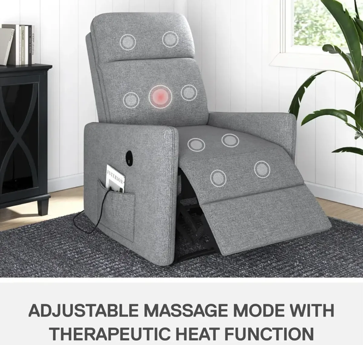 Kai Power Recliner Chair with Massage and Heat