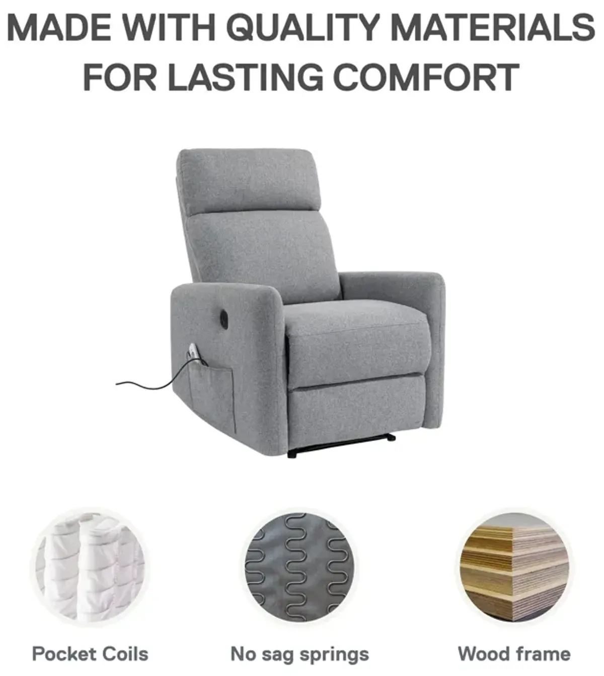 Kai Power Recliner Chair with Massage and Heat