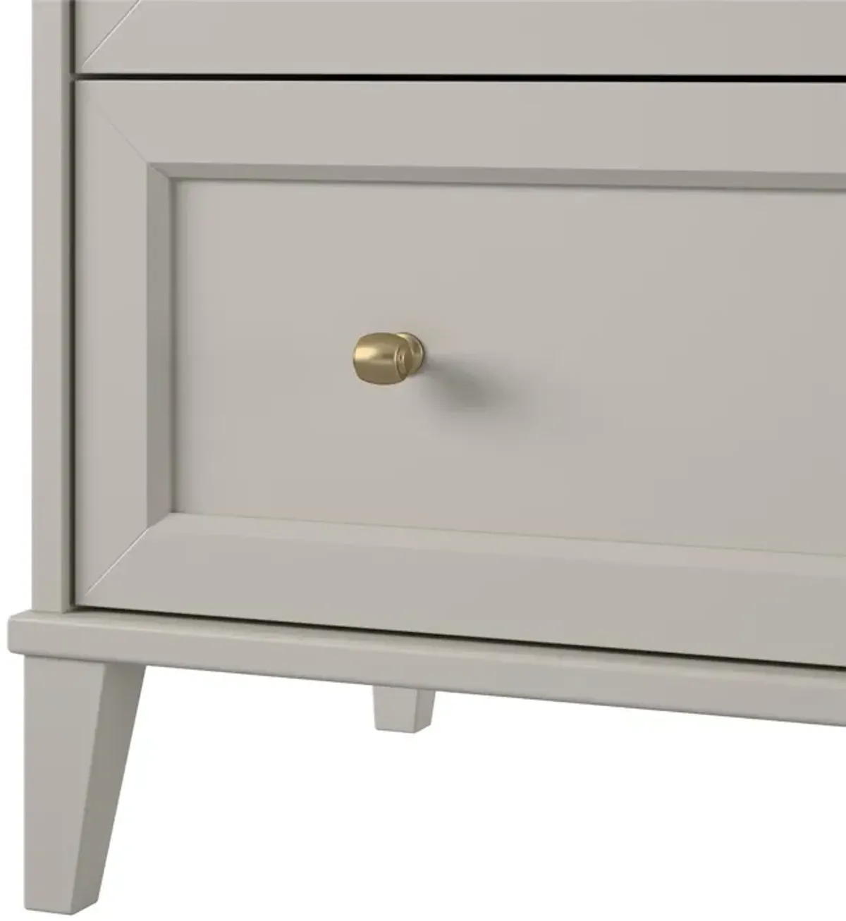 Monticello Tall 5 Drawer Dresser with Gold Accents