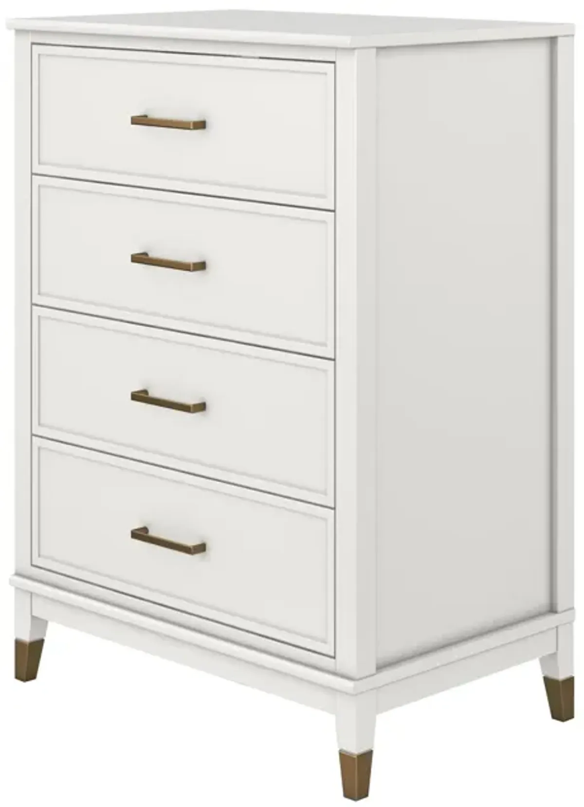 Westerleigh 4 Drawer Dresser with Gold Accents