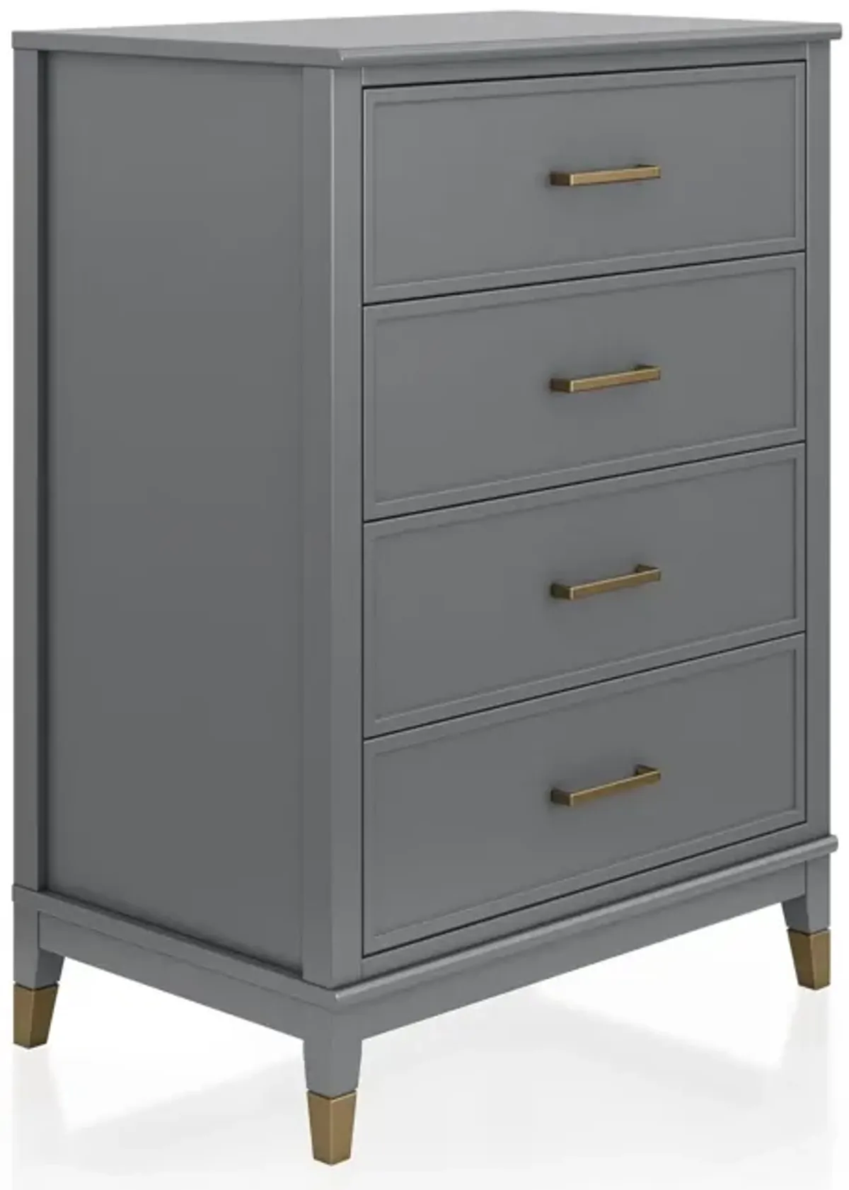 Westerleigh 4 Drawer Dresser with Gold Accents