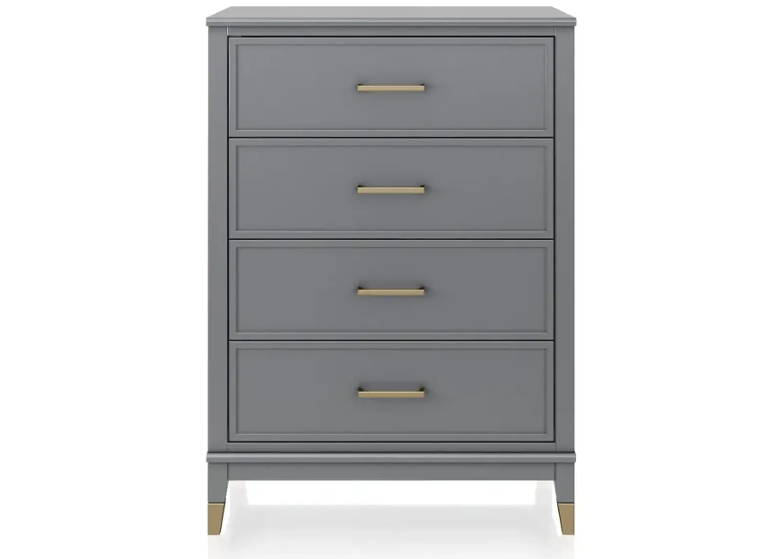 Westerleigh 4 Drawer Dresser with Gold Accents