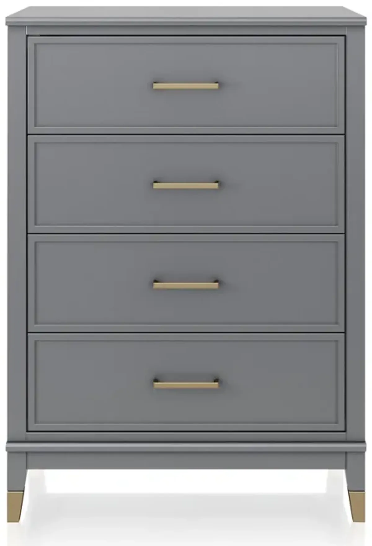 Westerleigh 4 Drawer Dresser with Gold Accents