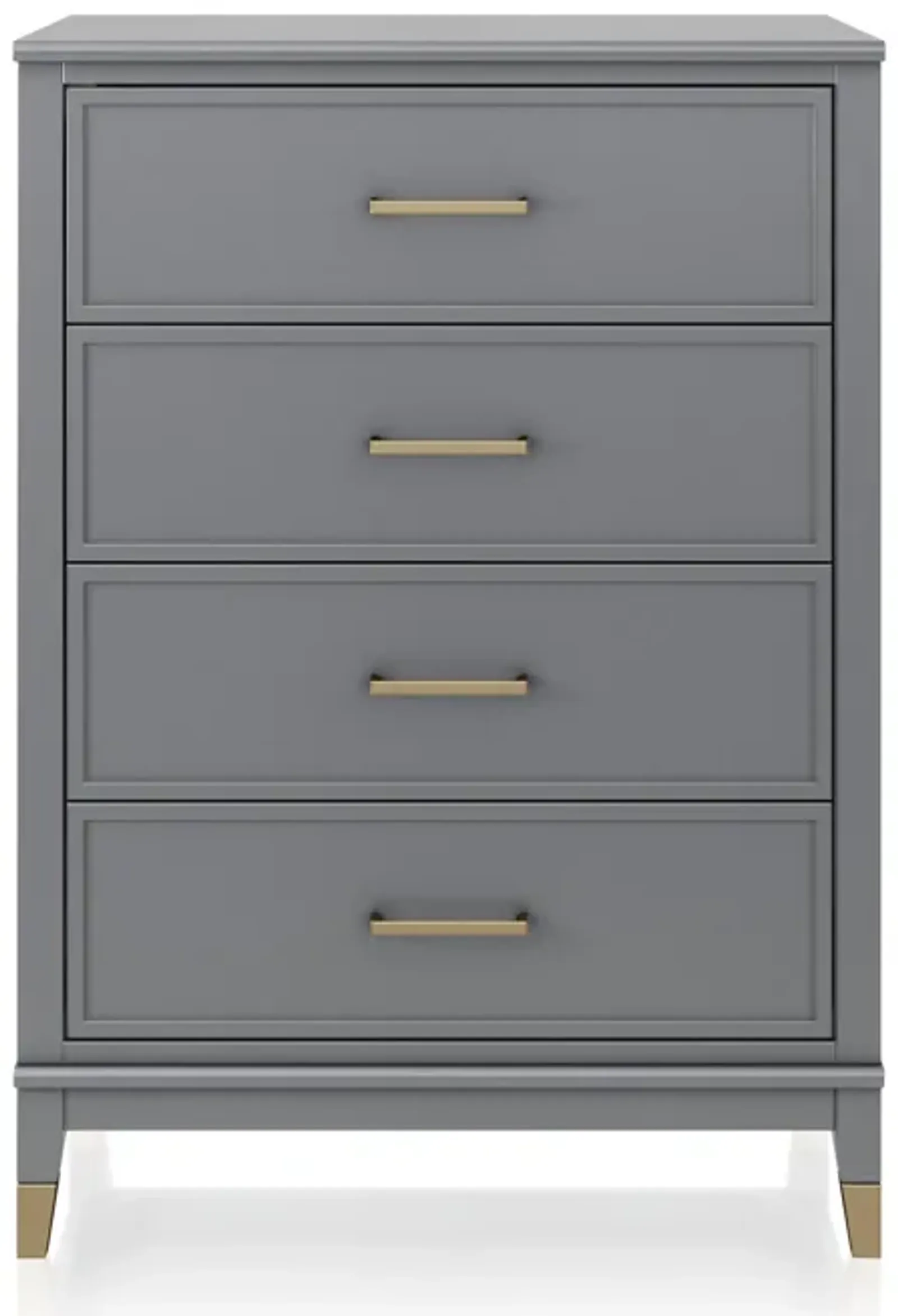 Westerleigh 4 Drawer Dresser with Gold Accents