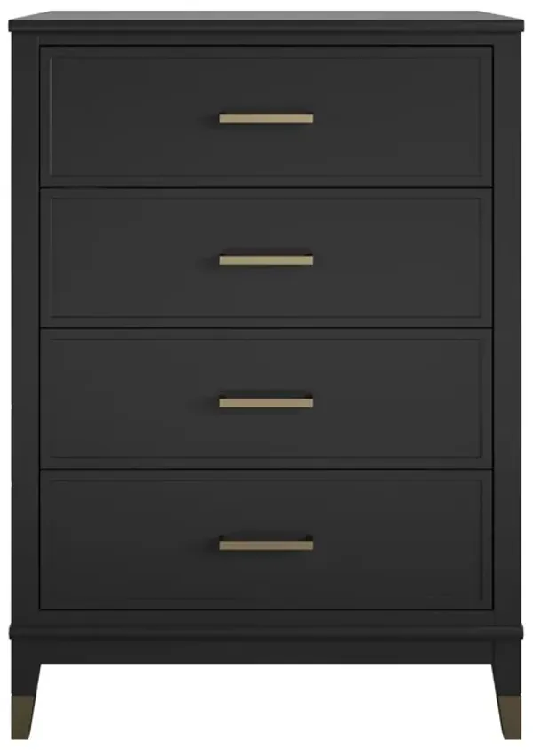 Westerleigh 4 Drawer Dresser with Gold Accents