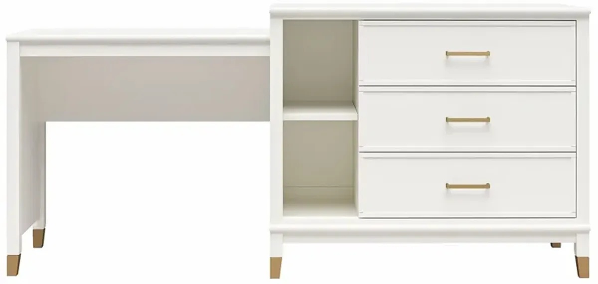 Westerleigh 3 in 1 Media Dresser with Gold Accents