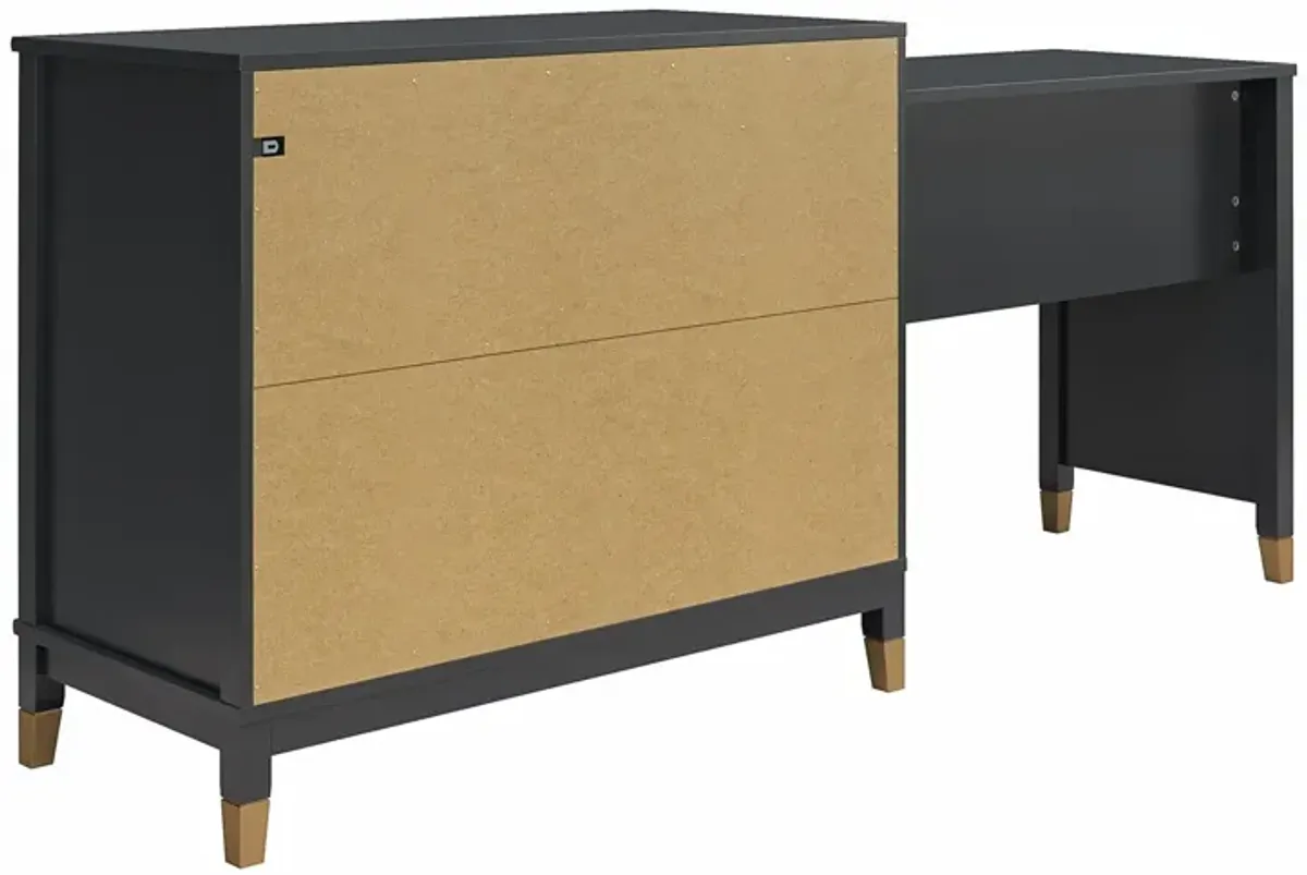 Westerleigh 3 in 1 Media Dresser with Gold Accents