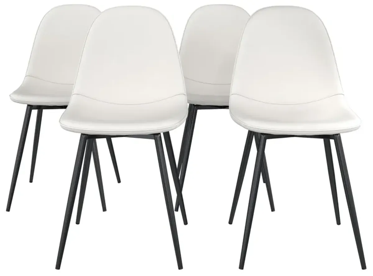 Brandon Upholstered Mid Century Modern Kitchen Dining Chairs, Set of 4