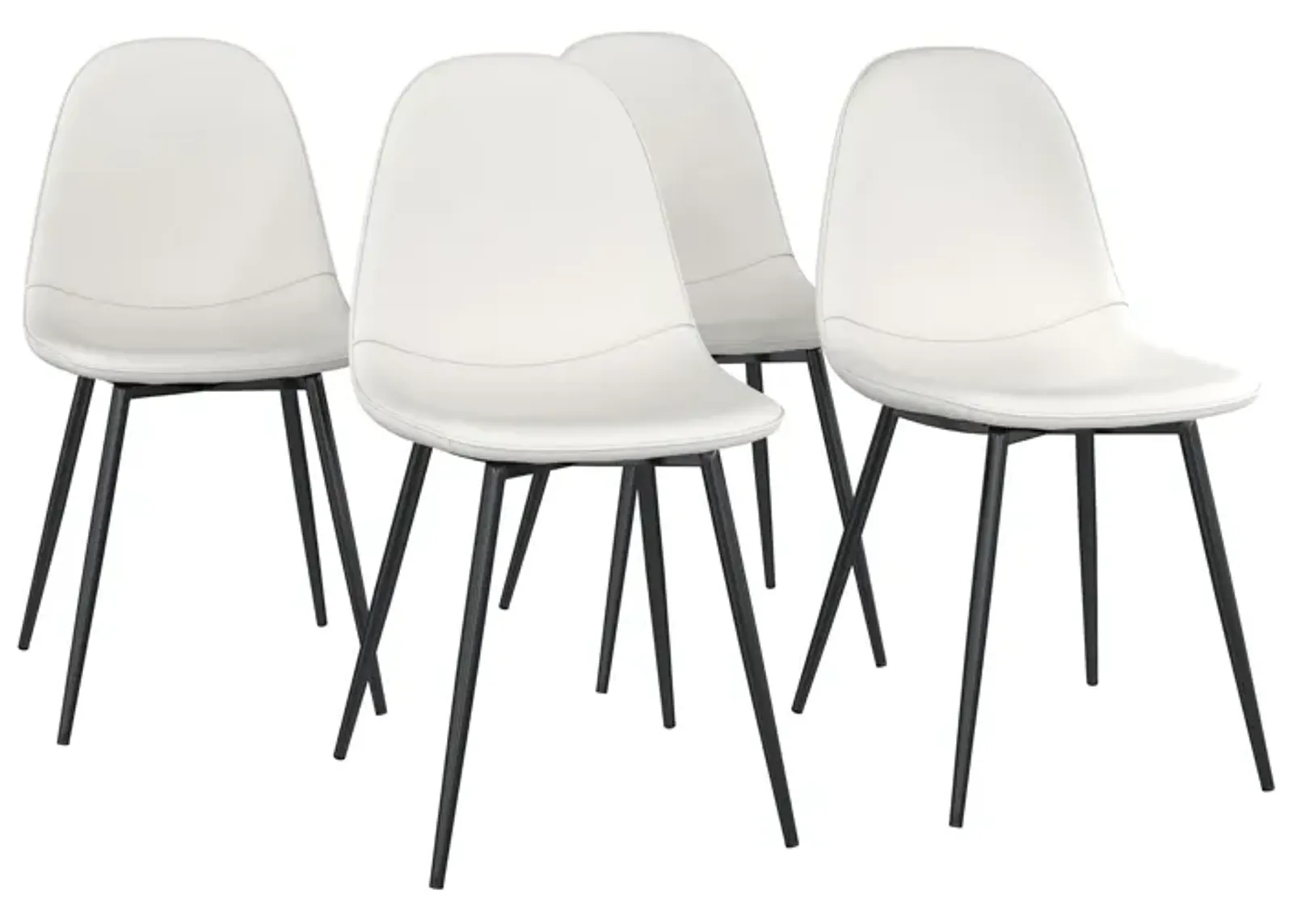 Brandon Upholstered Mid Century Modern Kitchen Dining Chairs, Set of 4