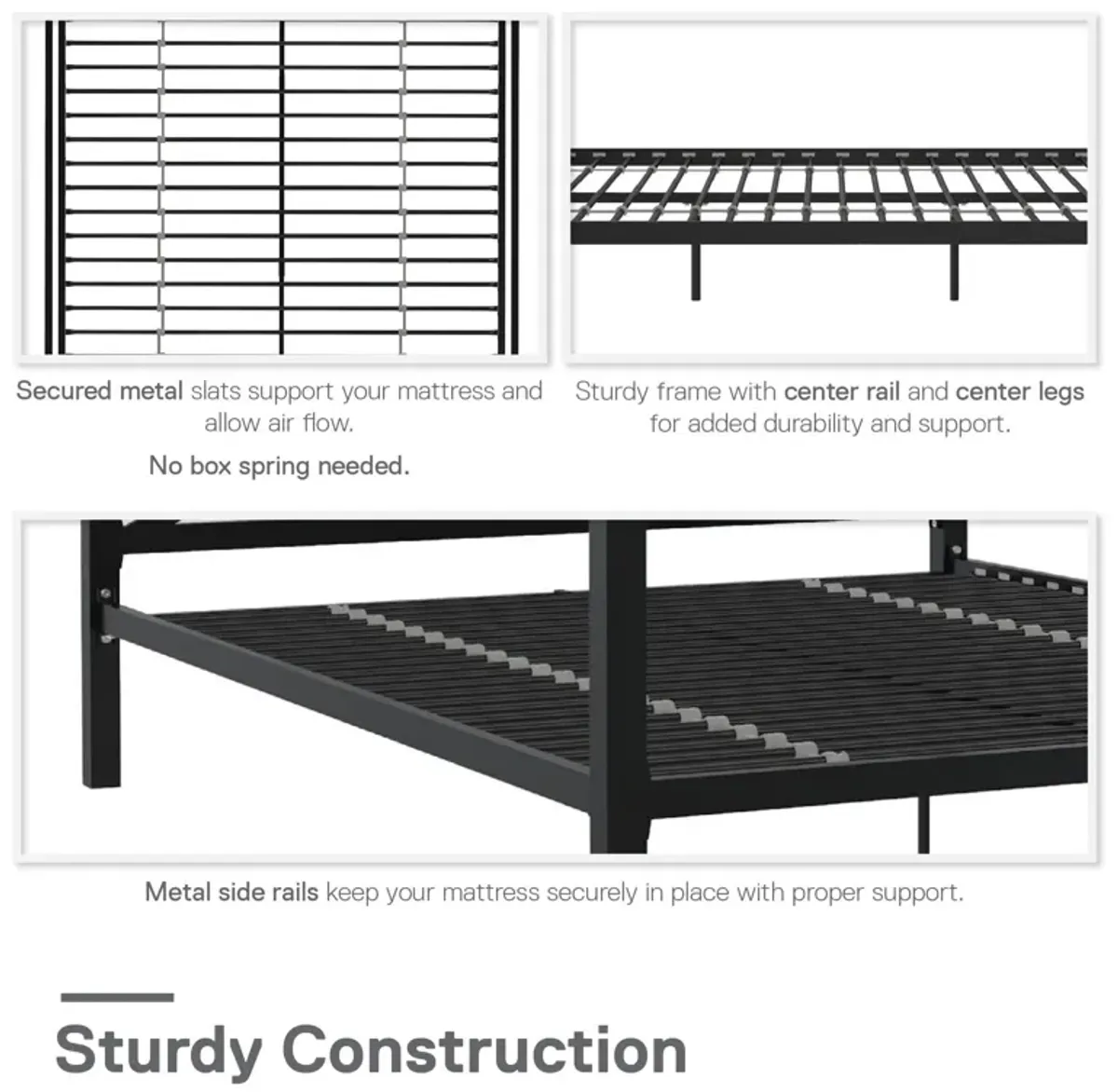 Remna Queen Metal Canopy Bed