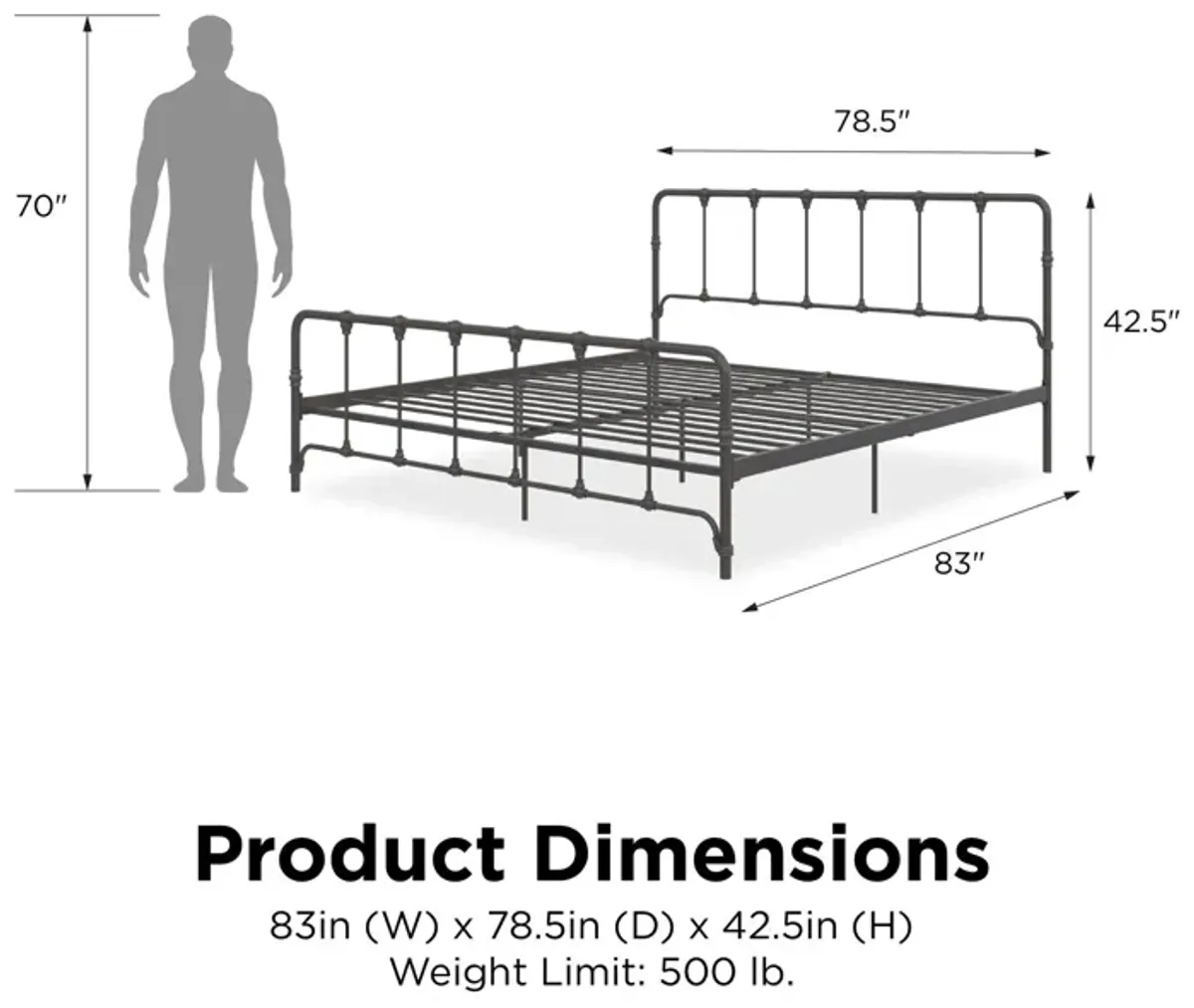 Farmhouse Metal Bed