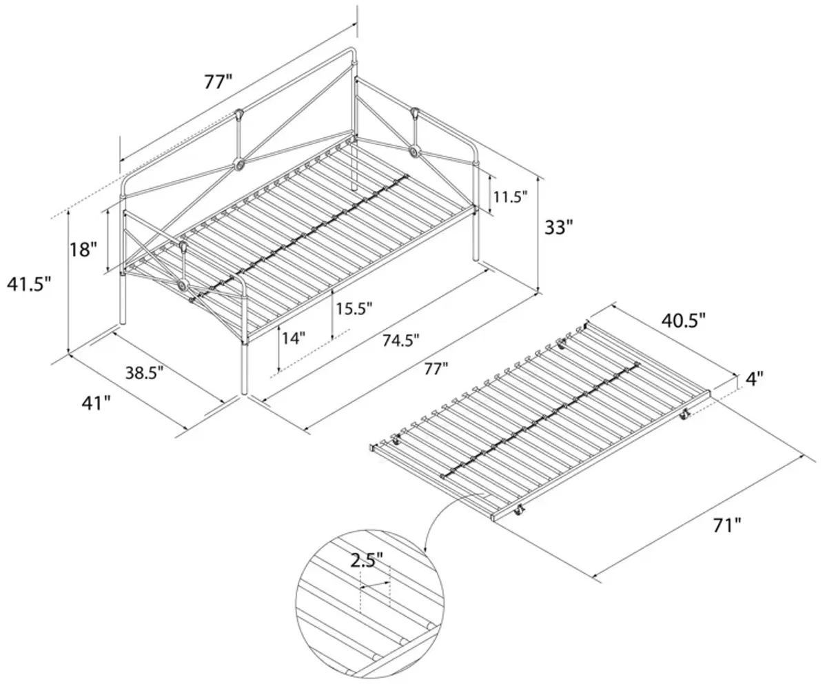 Bradford Metal Daybed