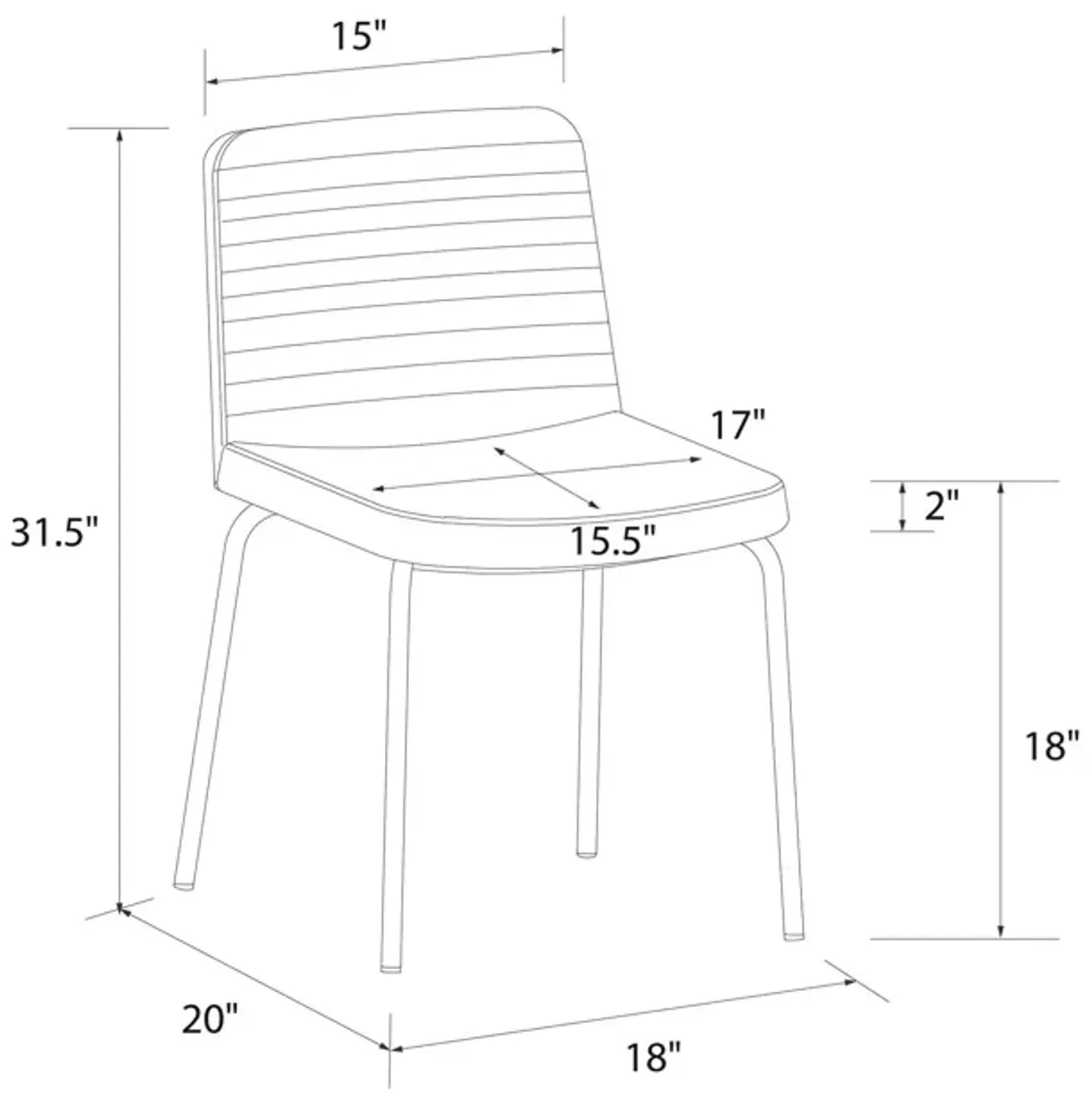 Wynn Armless Dining Chair