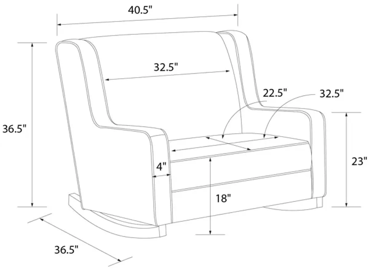 Hadley Double Rocker Chair Extra Wide for Complete Comfort