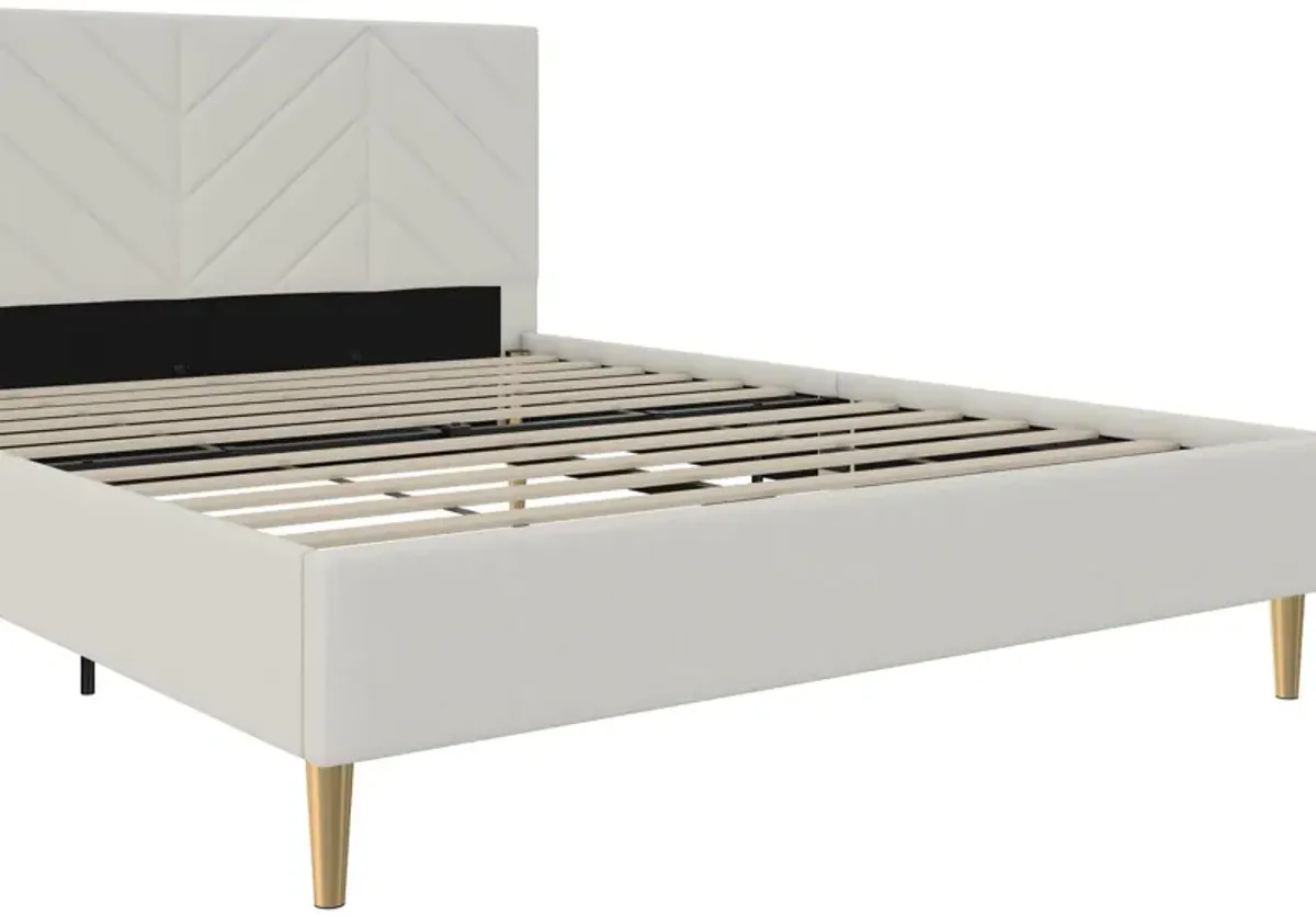 Andrea Tufted Upholstered Platform Bed