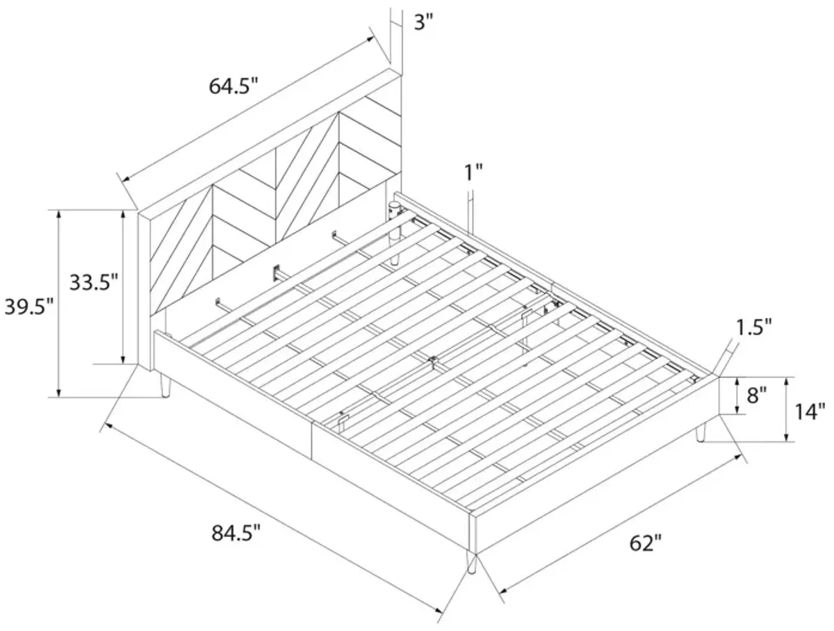 Andrea Tufted Upholstered Platform Bed