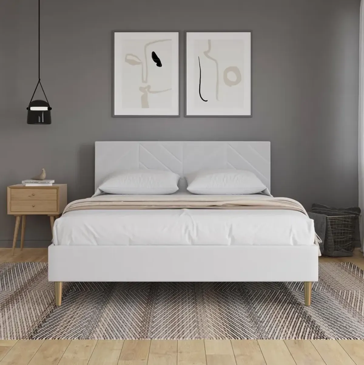 Andrea Tufted Upholstered Platform Bed