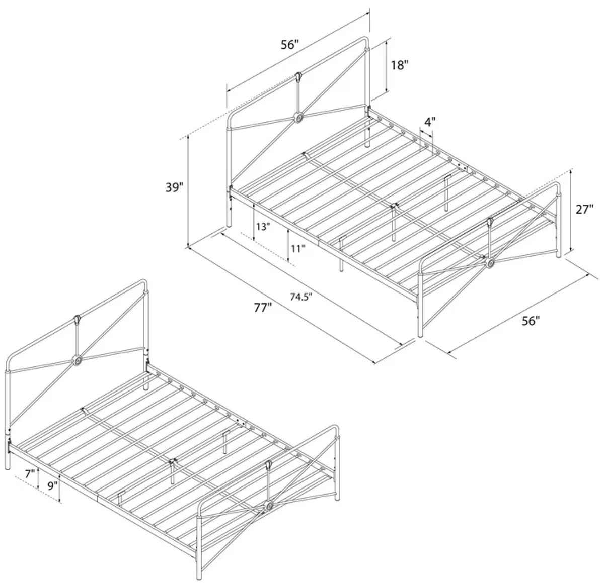 Bradford Metal Bed