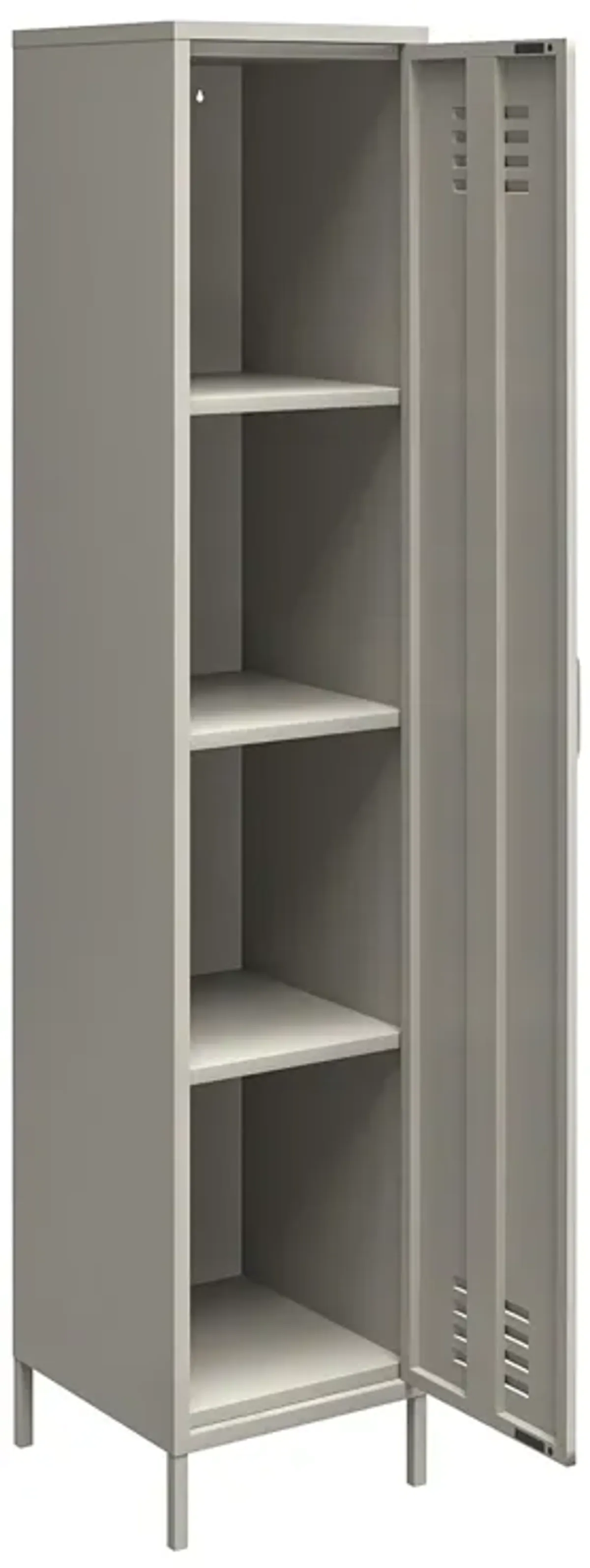 Shadwick 1 Door Tall Single Metal Locker Style Storage Cabinet