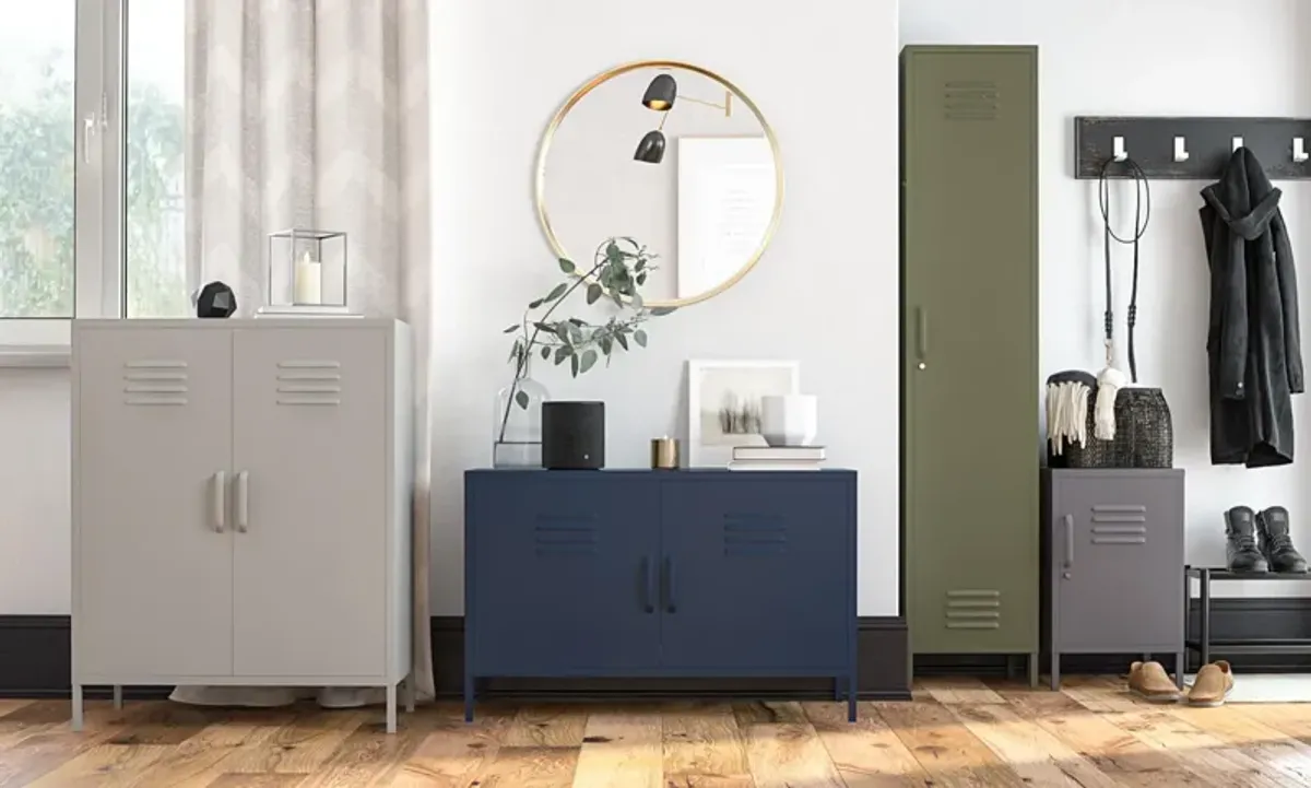 Shadwick 1 Door Tall Single Metal Locker Style Storage Cabinet