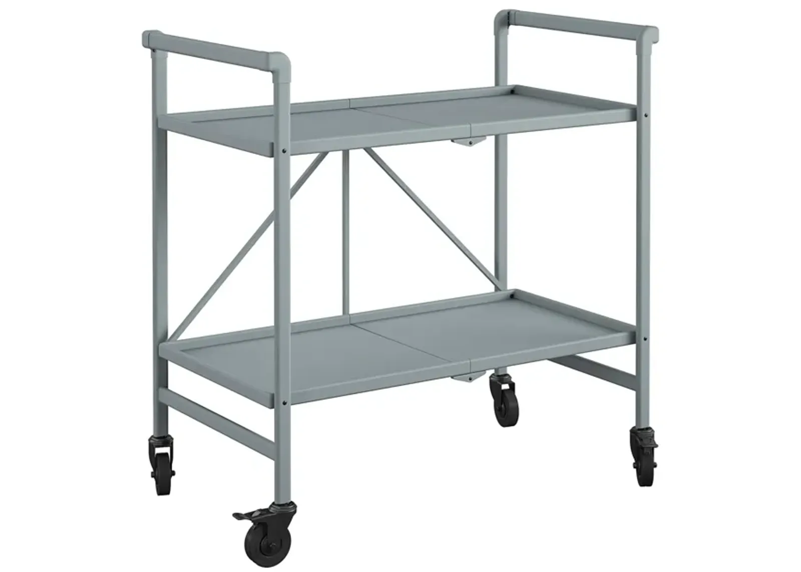 Outdoor Folding Serving Cart with 2 Shelves