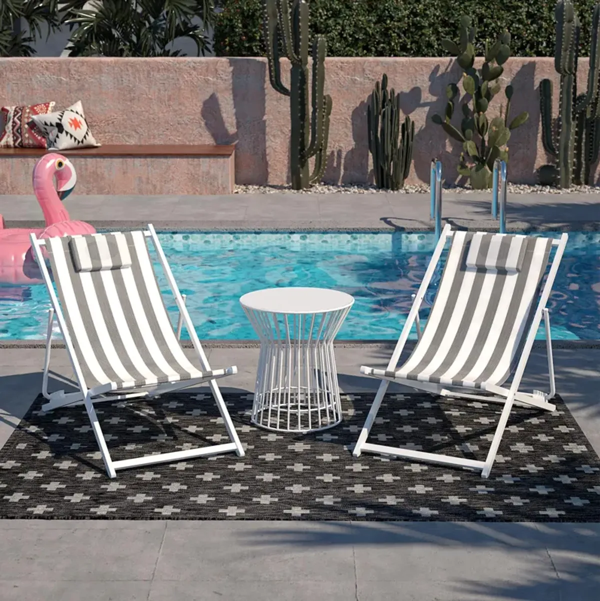 Poolside Gossip, Bebe Folding Beach Chair, Set of 2