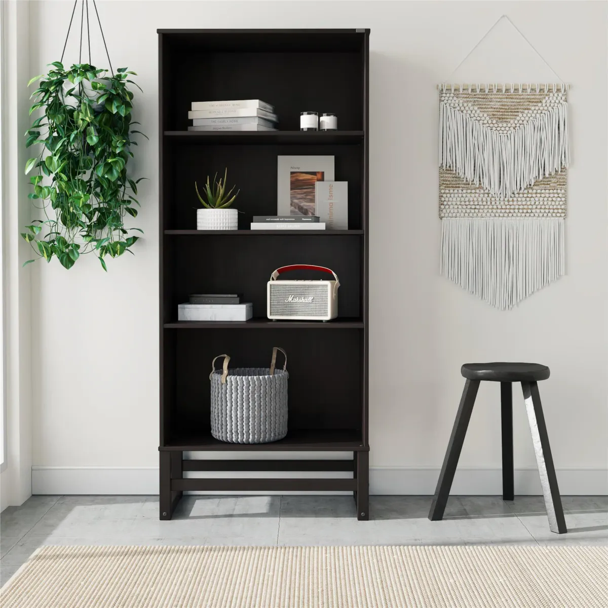 Talo 4 Shelf Bookcase with Open Storage