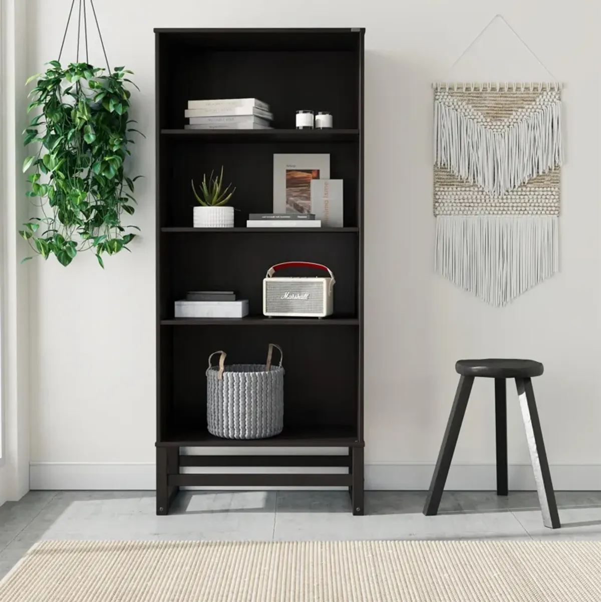 Talo 4 Shelf Bookcase with Open Storage