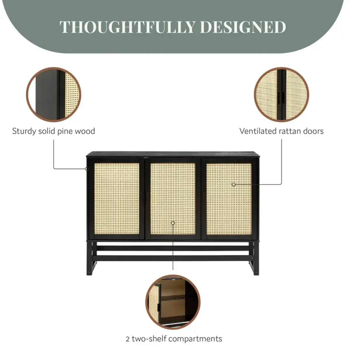 Talo Sideboard with 2 Cabinets