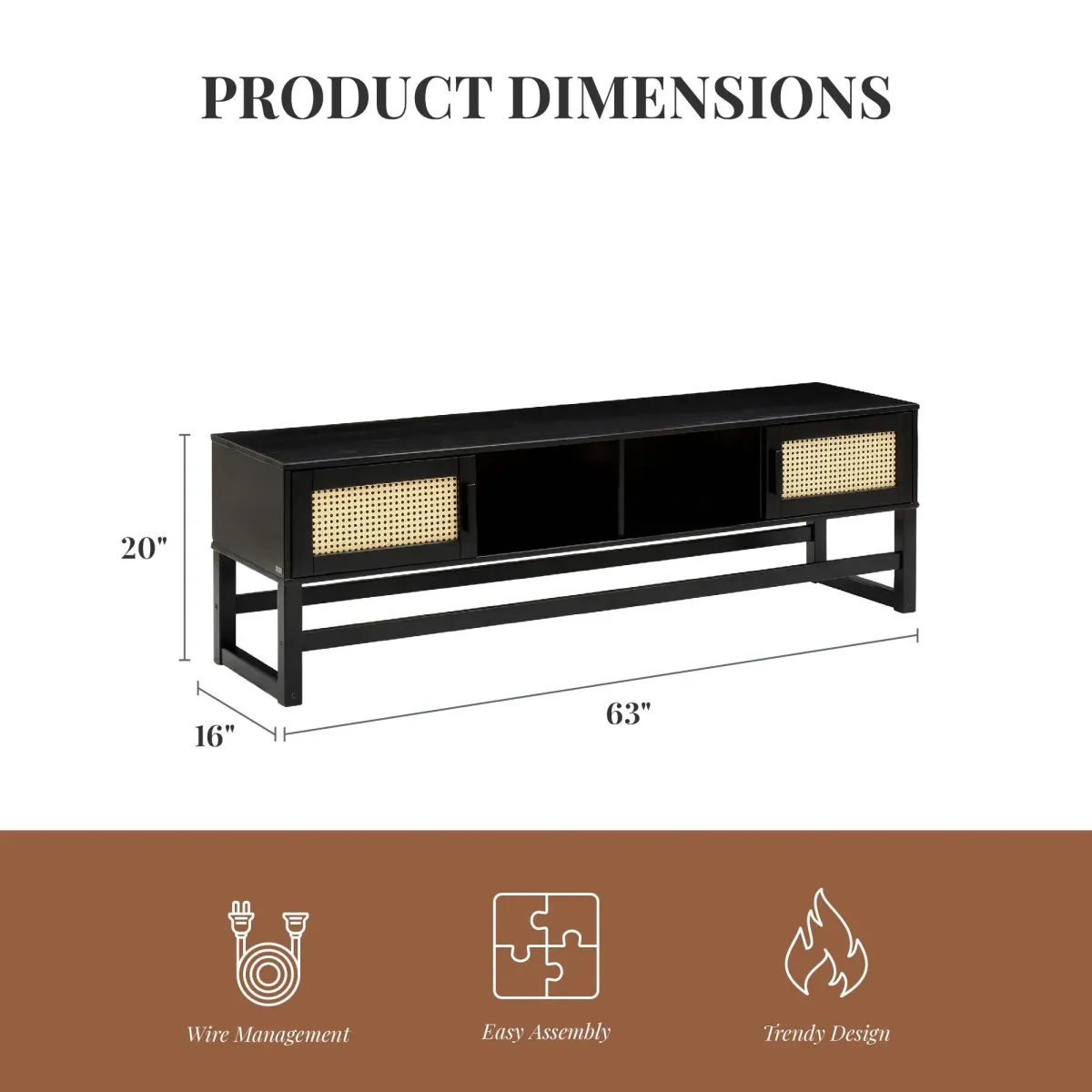 Talo Media Console TV Stand with Storage