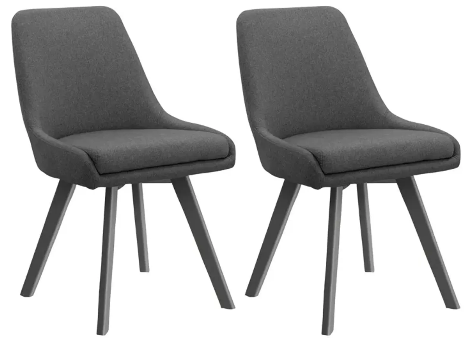 Thora Dining Chair with Black Metal Legs, Set of 2