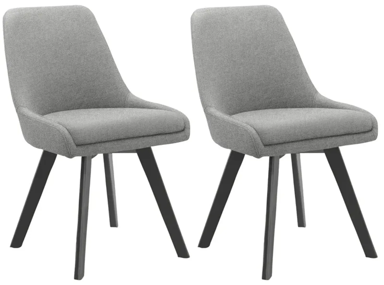 Thora Dining Chair with Black Metal Legs, Set of 2