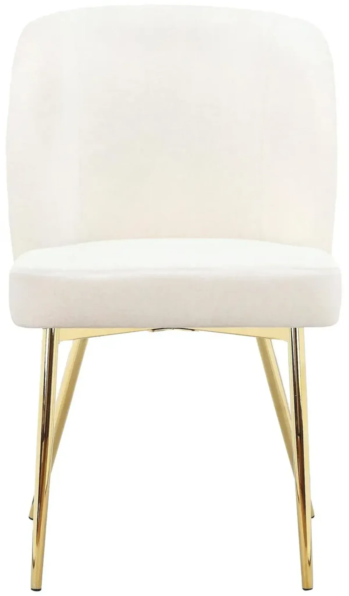 Trina Dining Chair with Chrome Plated Gold Legs, Set of 2