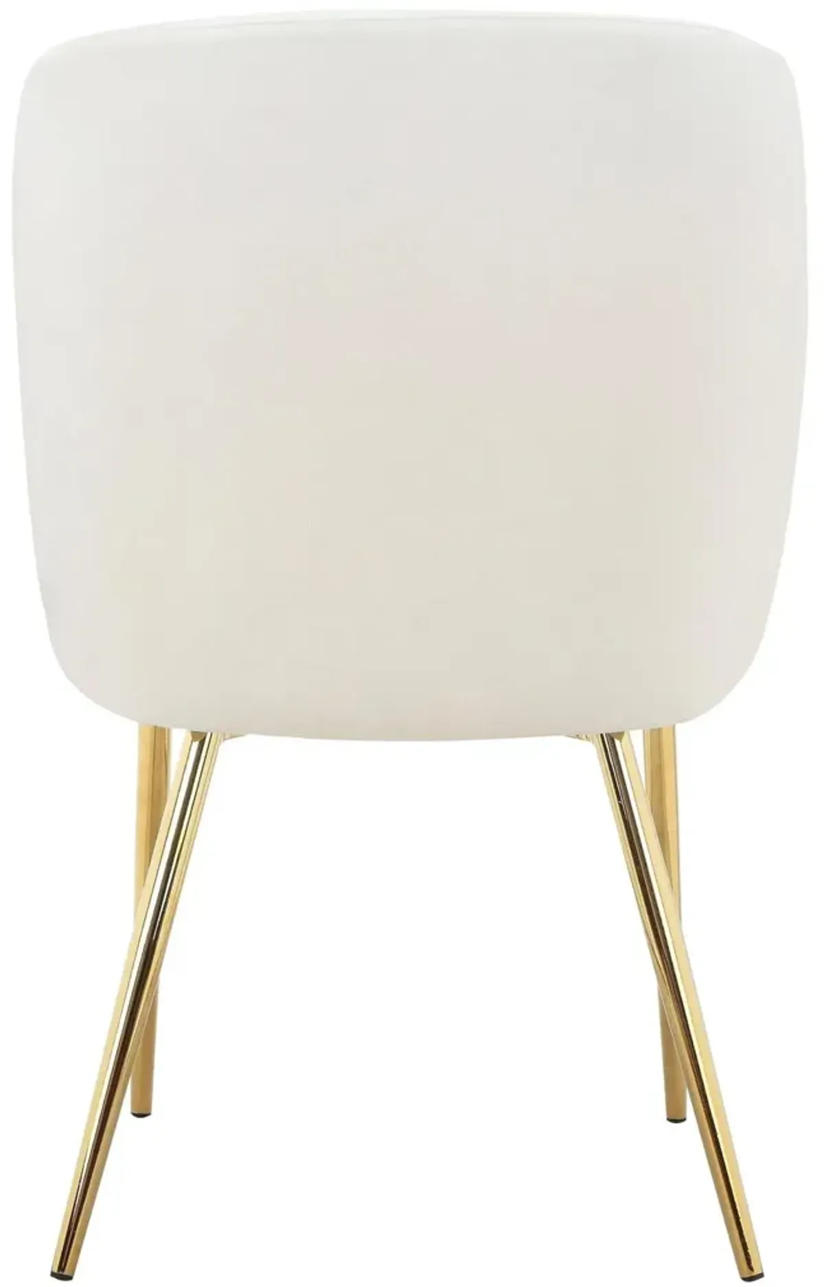 Trina Dining Chair with Chrome Plated Gold Legs, Set of 2